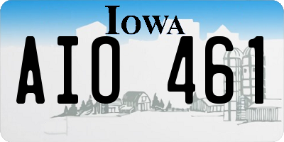 IA license plate AIO461