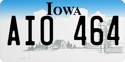 IA license plate AIO464