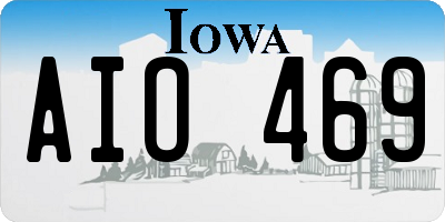IA license plate AIO469