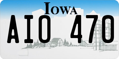 IA license plate AIO470