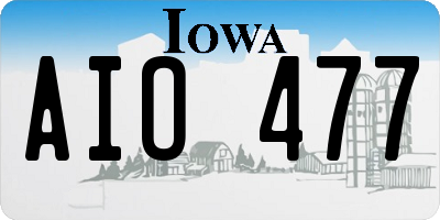 IA license plate AIO477