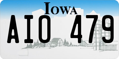 IA license plate AIO479