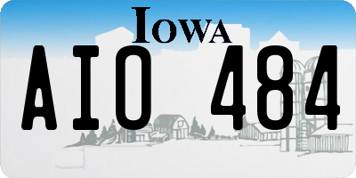 IA license plate AIO484