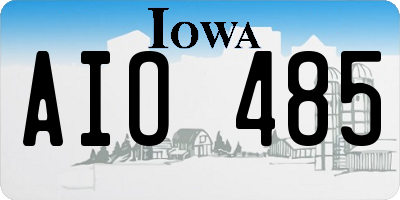 IA license plate AIO485