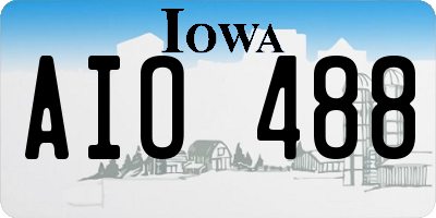 IA license plate AIO488