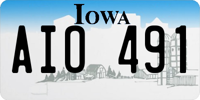 IA license plate AIO491
