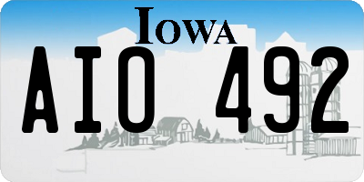 IA license plate AIO492