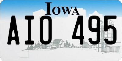IA license plate AIO495