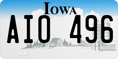 IA license plate AIO496