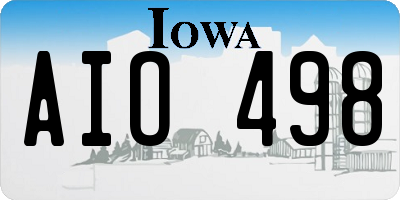 IA license plate AIO498