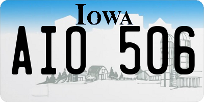 IA license plate AIO506