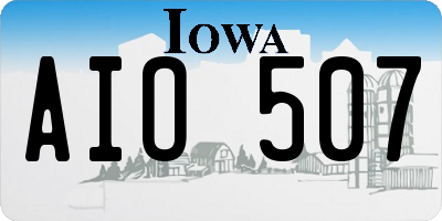 IA license plate AIO507
