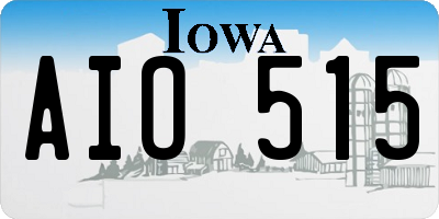 IA license plate AIO515