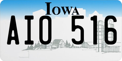 IA license plate AIO516