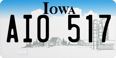 IA license plate AIO517