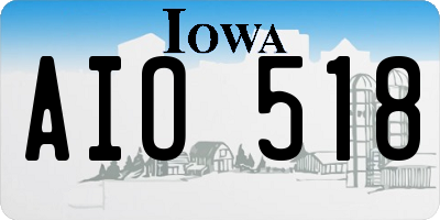 IA license plate AIO518