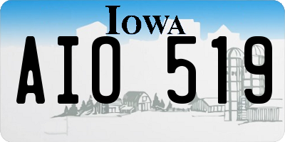 IA license plate AIO519