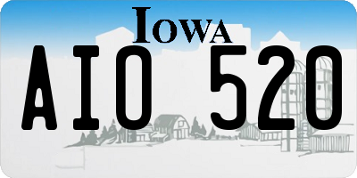 IA license plate AIO520