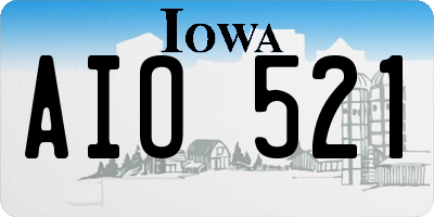 IA license plate AIO521