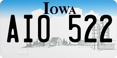 IA license plate AIO522