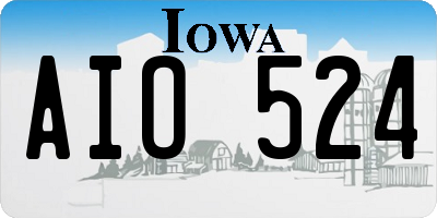 IA license plate AIO524