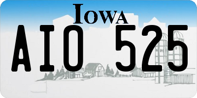 IA license plate AIO525
