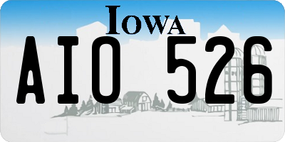 IA license plate AIO526