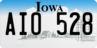 IA license plate AIO528