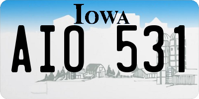 IA license plate AIO531