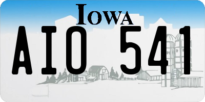 IA license plate AIO541