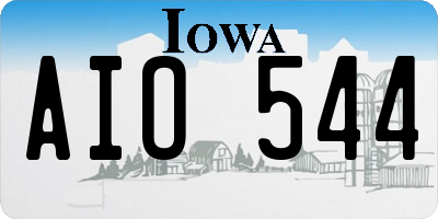 IA license plate AIO544