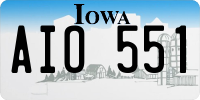 IA license plate AIO551