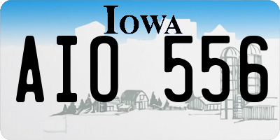 IA license plate AIO556