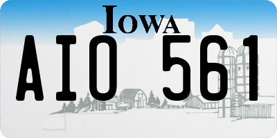 IA license plate AIO561