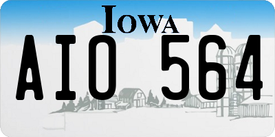 IA license plate AIO564