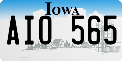 IA license plate AIO565