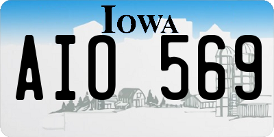 IA license plate AIO569