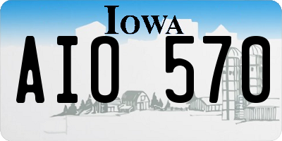 IA license plate AIO570