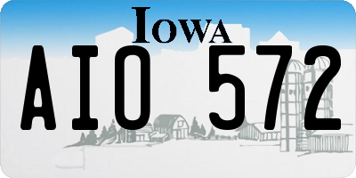 IA license plate AIO572