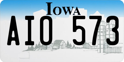 IA license plate AIO573