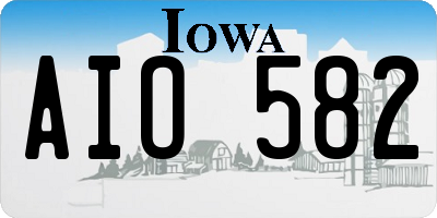 IA license plate AIO582