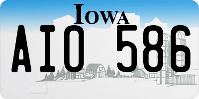 IA license plate AIO586