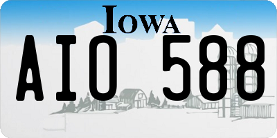 IA license plate AIO588
