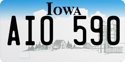 IA license plate AIO590