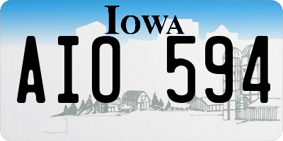 IA license plate AIO594