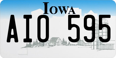 IA license plate AIO595