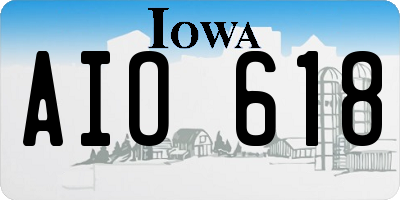 IA license plate AIO618
