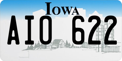 IA license plate AIO622