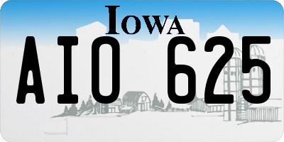 IA license plate AIO625
