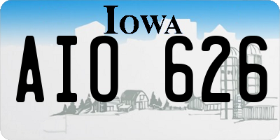 IA license plate AIO626